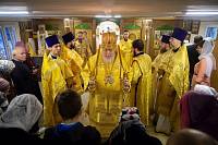 Архиерейское богослужение в Преображенском храме посёлка Загорянский 